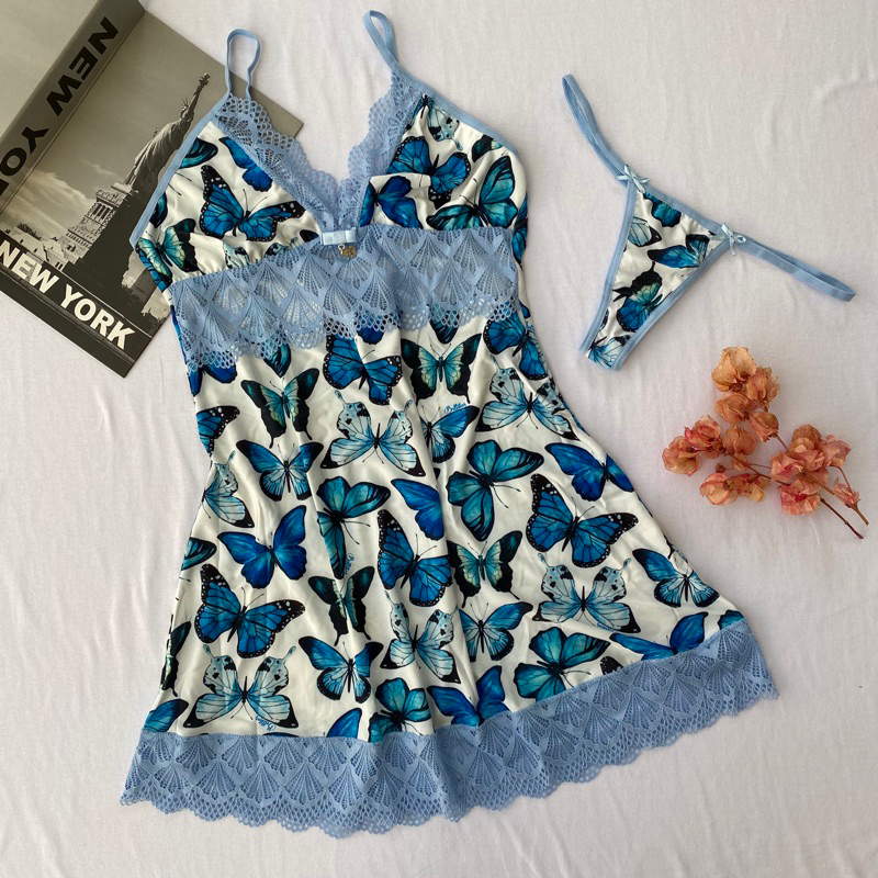 Camisola Pijama Feminina Microfibra Noite Com Calc