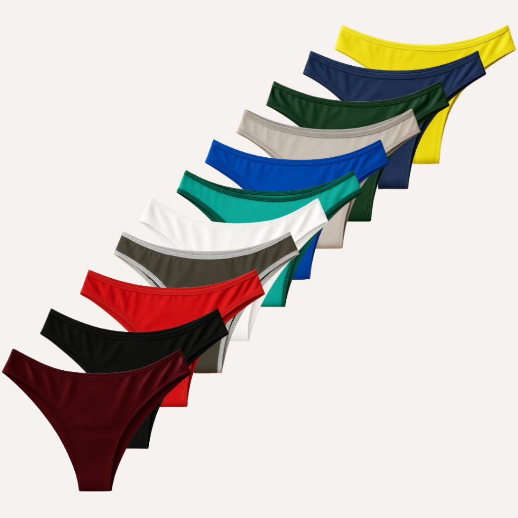 Kit 10 Calcinhas P ao Plus Size Fio Duplo Sem Cost