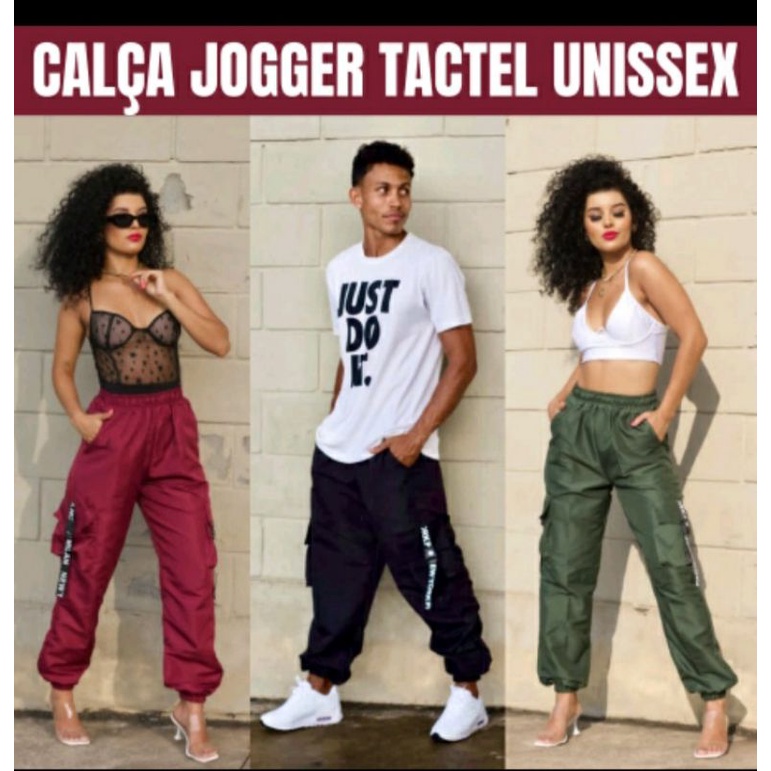 calça jogger   feminina  masculina  4 bolsos  uni