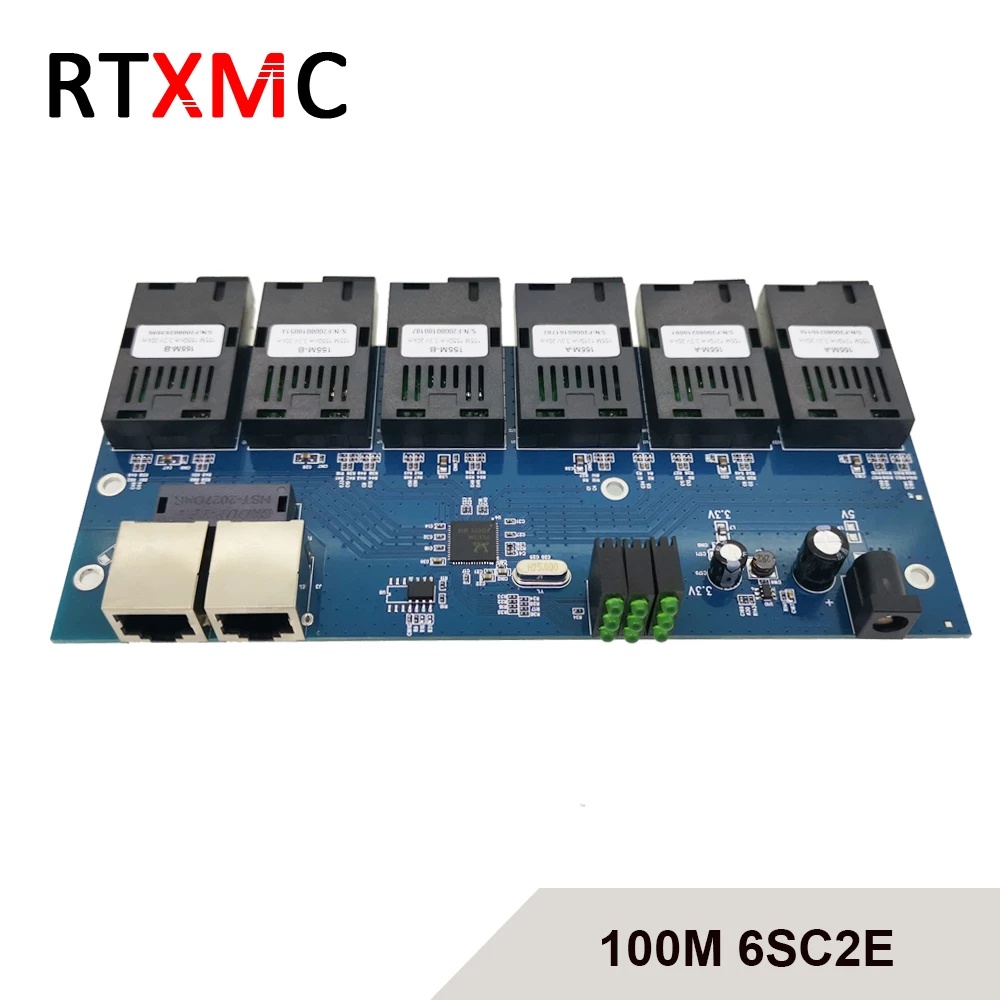 6 Sc2e Fast Ethernet 10/100 M Switch Porta De Fibr