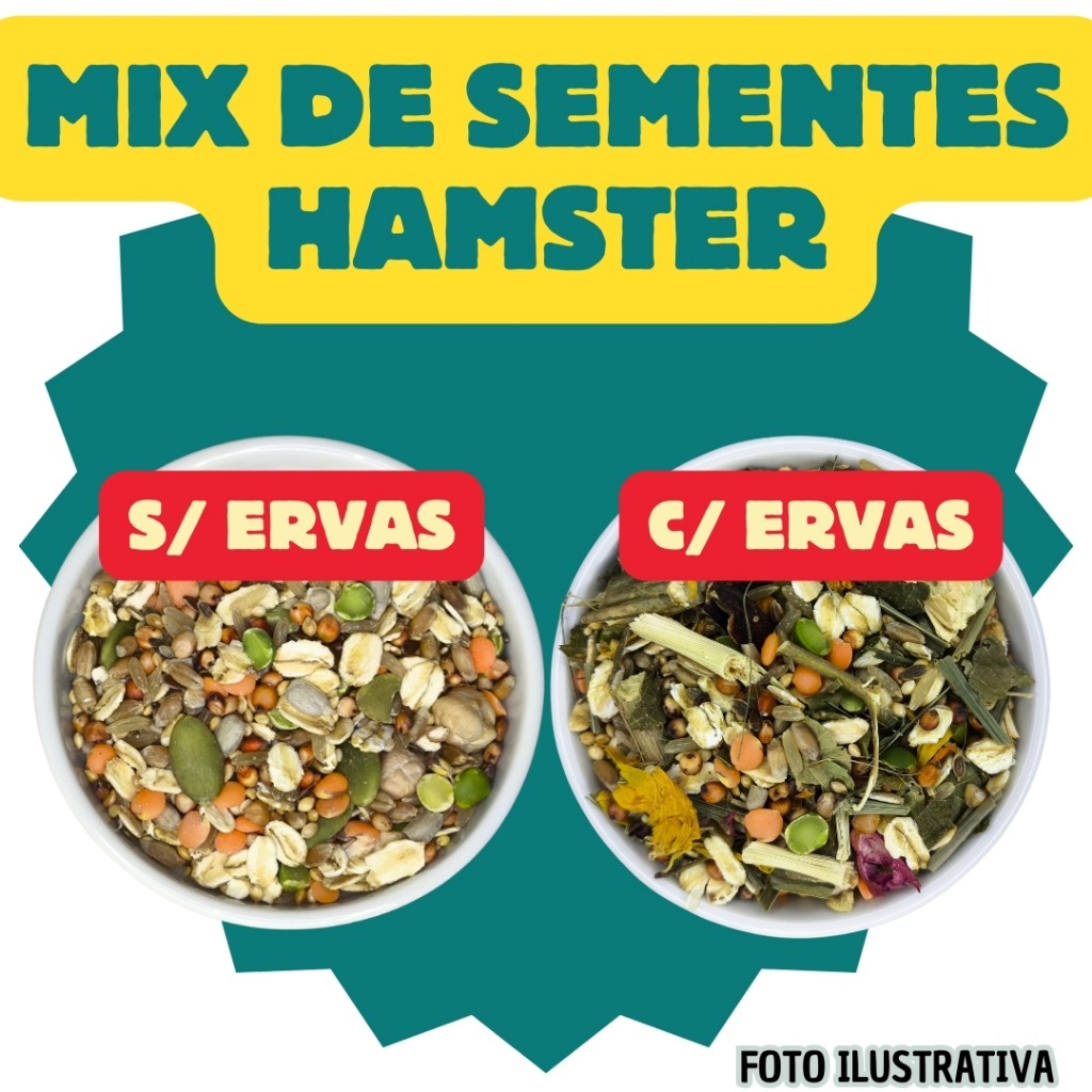 Mix de sementes para hamsters balanceado