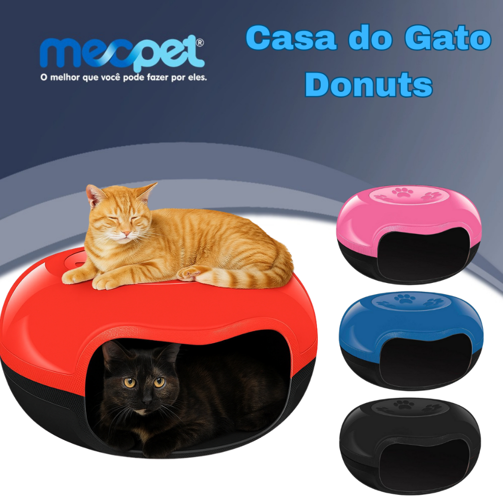 Casinha Cama Casa Toca Para Gato Arredondada Diver