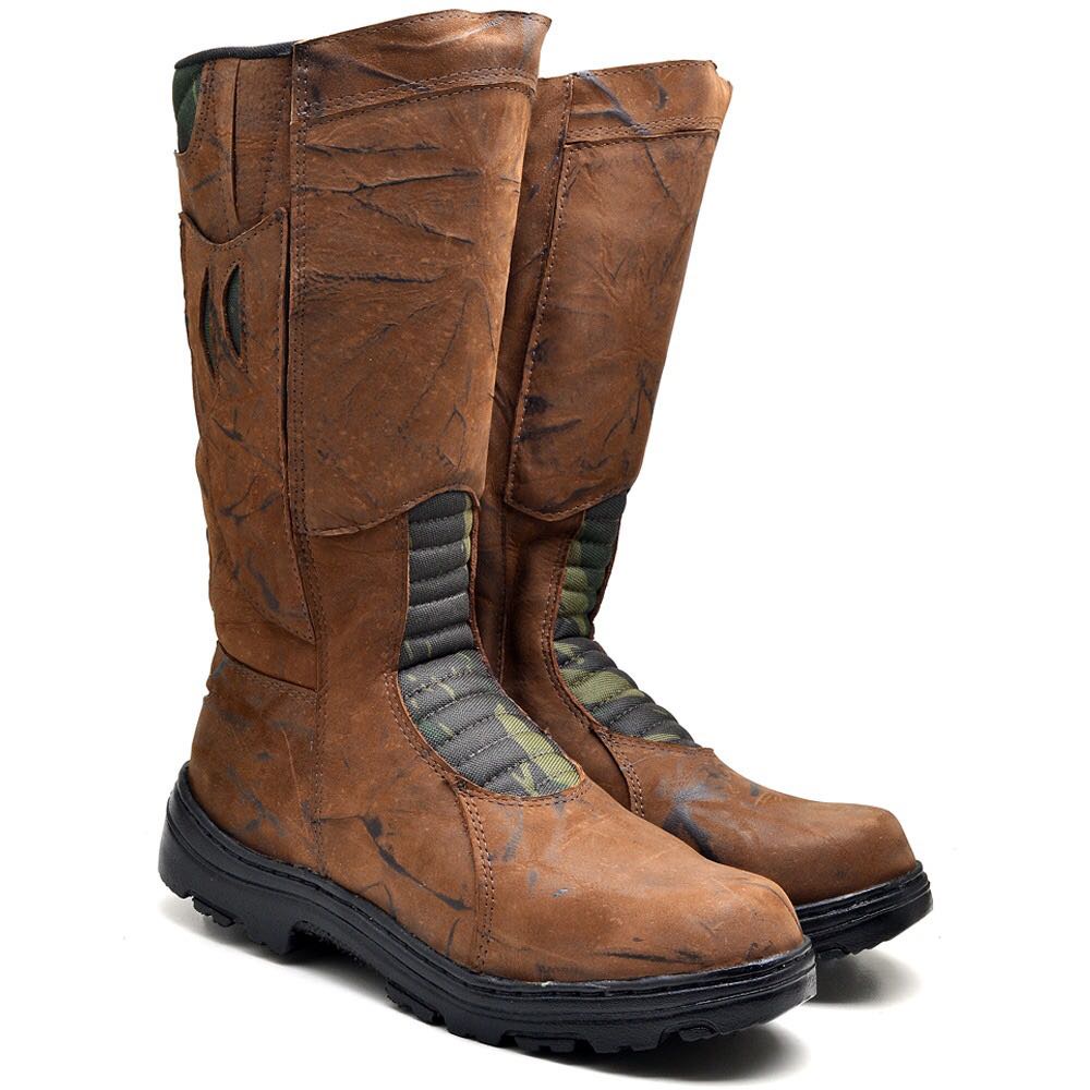 Bota Coturno Anti Picadas Proteção Caça Pesca