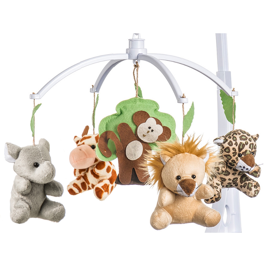Móbile Berço Bebê Musical E Giratório Animais 