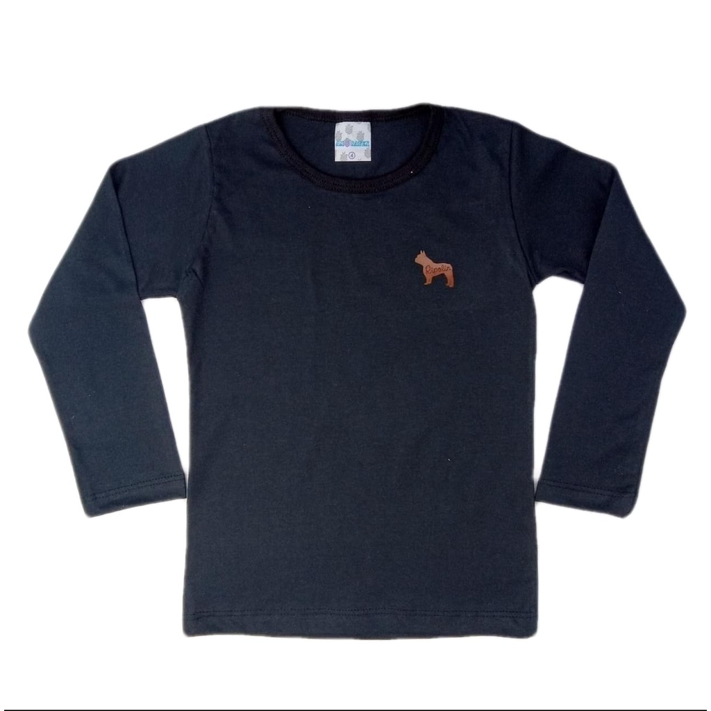 Camisa Manga Longa Frio Barato Escola Promoção M