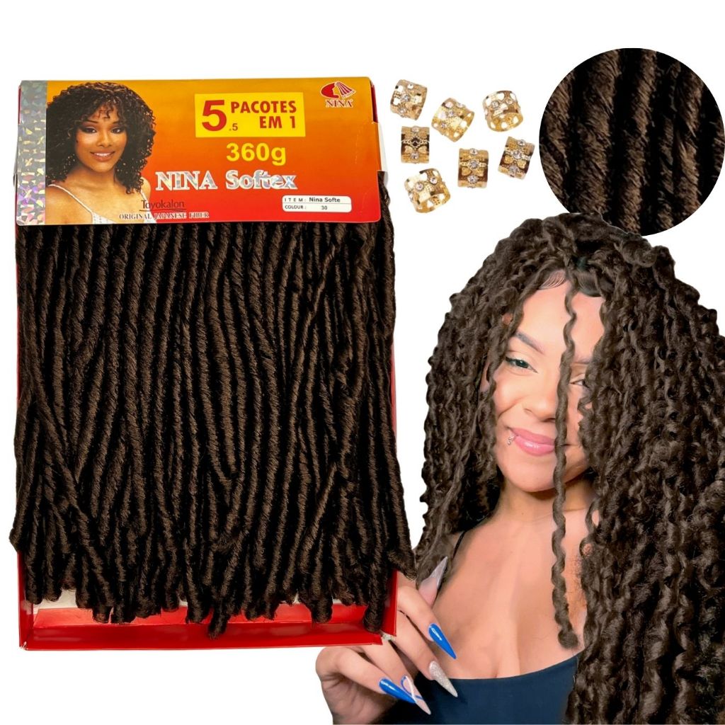 Cabelo Nina Softex Crochet Braid 5 EM 1 Cacheado 3