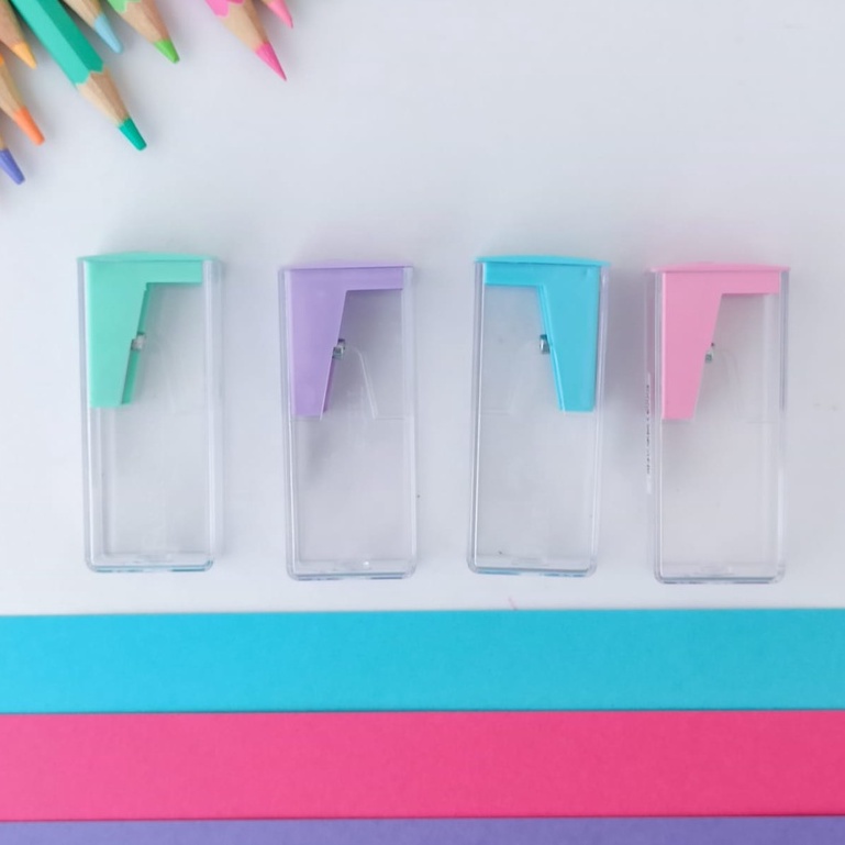 Apontador com Depósito Transparente Retângular T