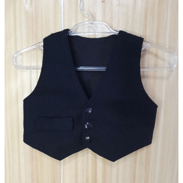 Colete Preto Bebê Menino Recem Nascido