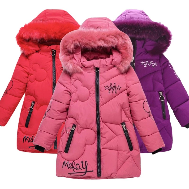 4-12 Anos Jaqueta Grande Meninas Outono E Inverno 