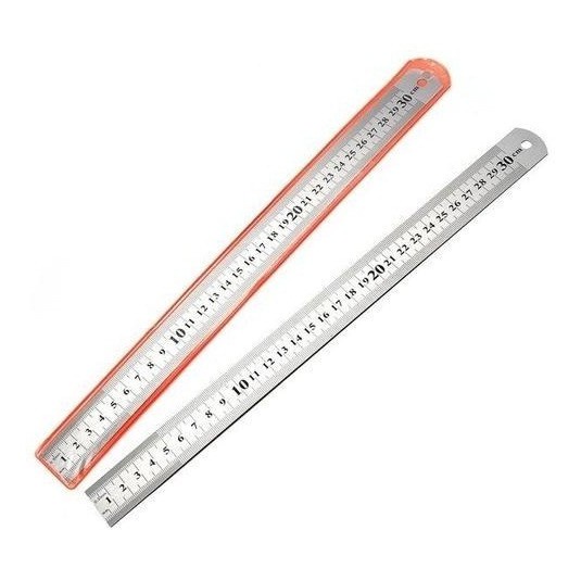 RÉGUA AÇO INOX 30 Cm 12 POL. PATCHWORK ARTESANAT