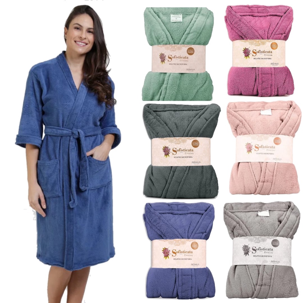 Roupão Microfibra Plush Inverno Frio Toque Macio 