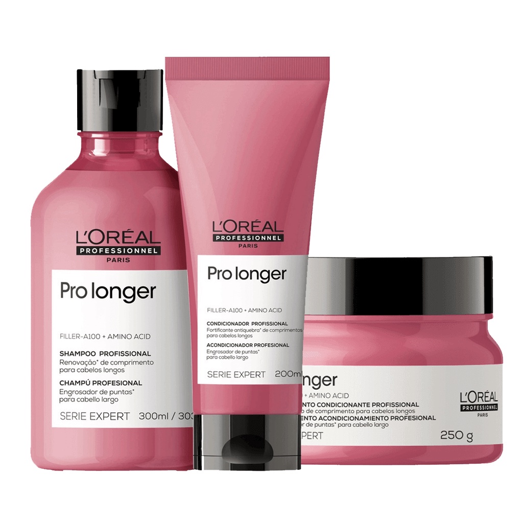 Kit Pro Longer Shampoo Condicionador e Máscara