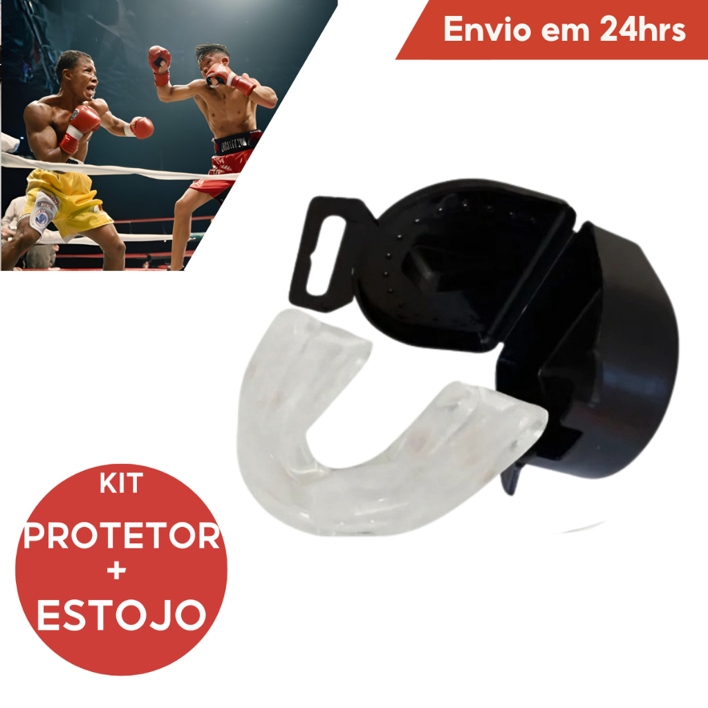 Protetor Bucal Simples + Estojo embalagem p/ Espor