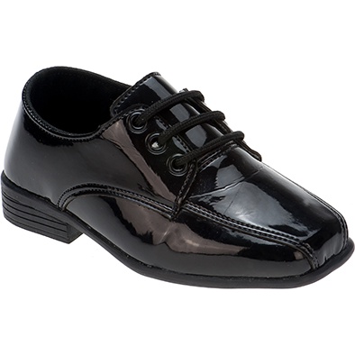 Sapato social infantil masculino preto envernizado