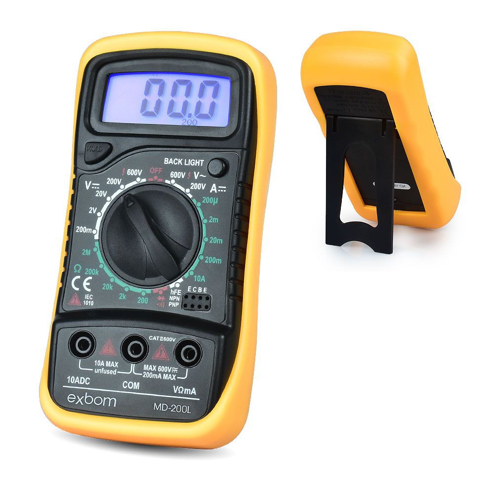 Multímetro digital com Iluminação bipe bateria 