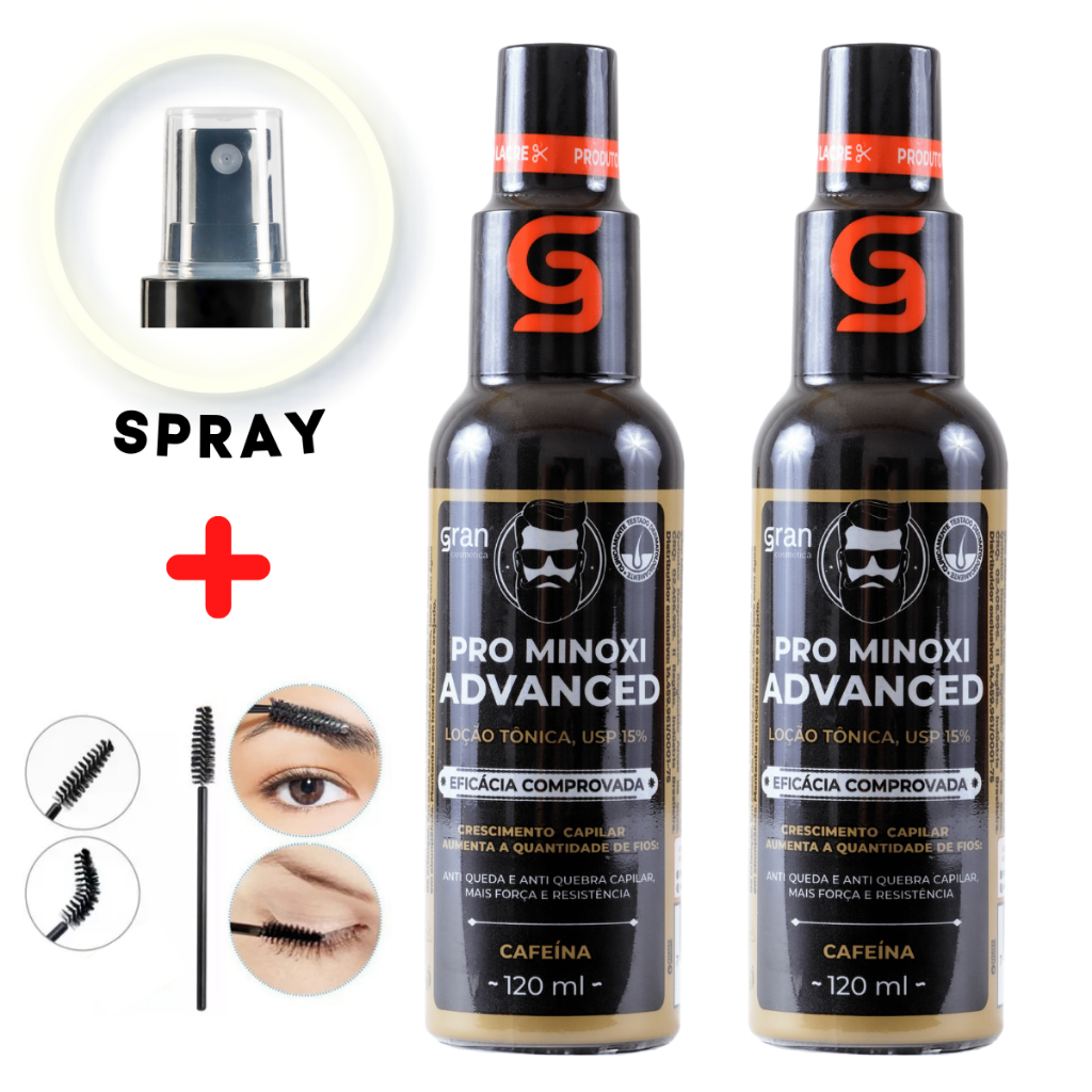 Kit 2 Pro Minoxi Advanced Serum de Crescimento + E