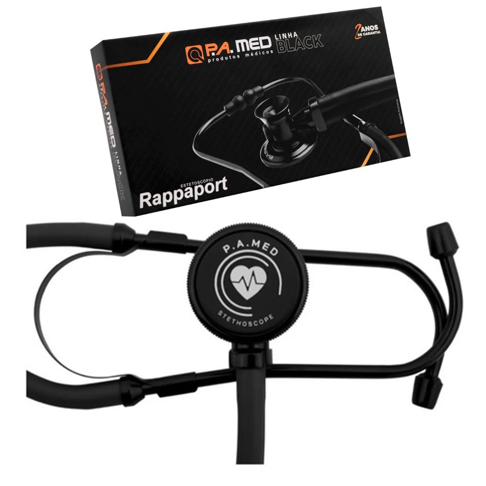 Estetoscópio Linha Black BIC PA MED Rappaport com