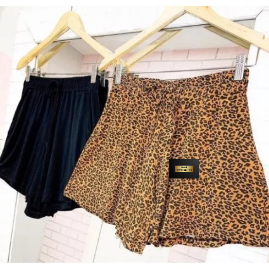 Kit 2 Shorts Feminino Godê (Soltinho) Onça/Anima