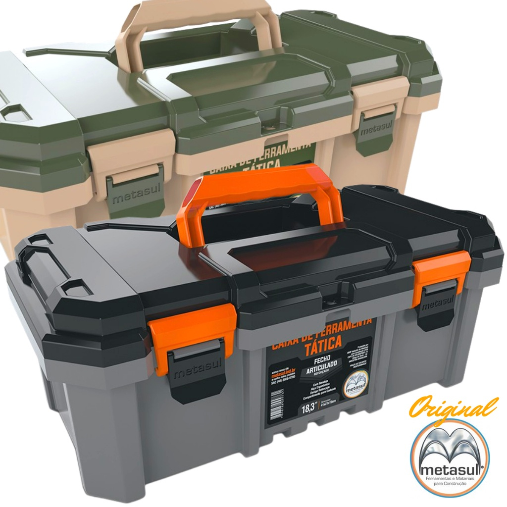 Caixa De Ferramenta Maleta Grande Reforçada Táti