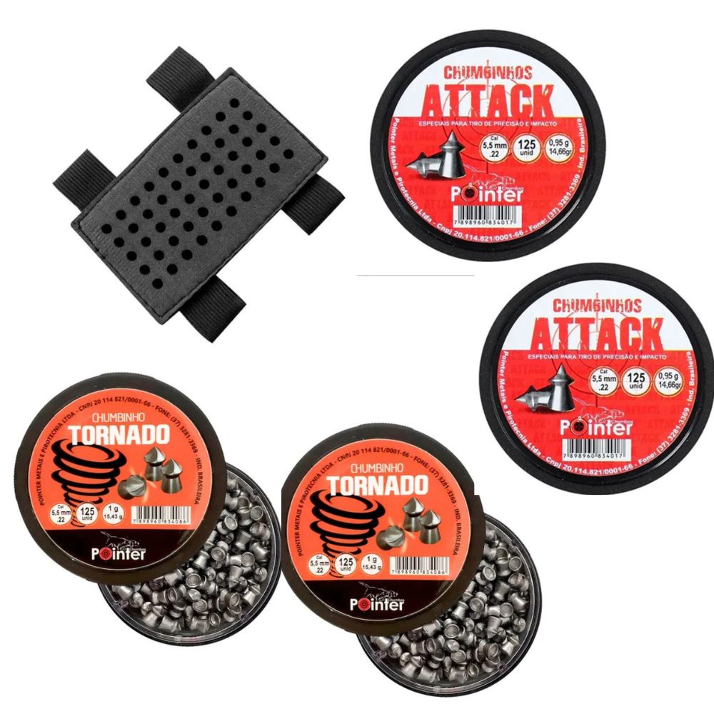 Kit Chumbinhos 5,5mm Pontudos Pontiagudos Destruid