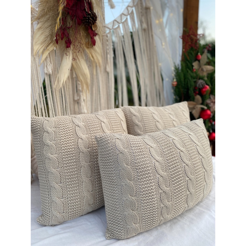 Capas De Almofada Sala Sofa Cama Decorativa Trico 