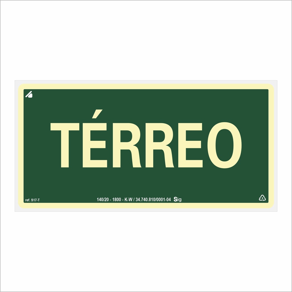 Placa de Sinalização Pavimento Térreo