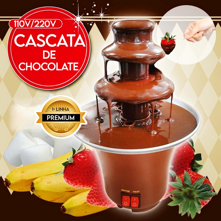 Mini Cascata de Chocolate Elétrica Fondue 3 Andar
