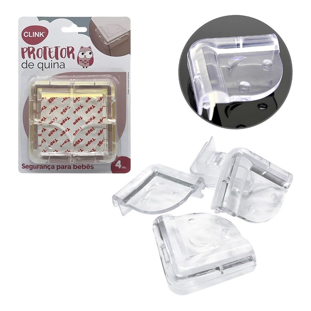 Protetor Canto Alto E Baixo P/ Bebê Quina Mesa Ca