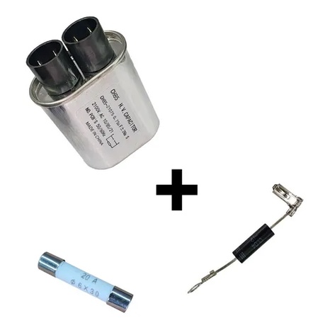 Capacitor Microondas 0,85uf Kit Com Diodo + Fusive