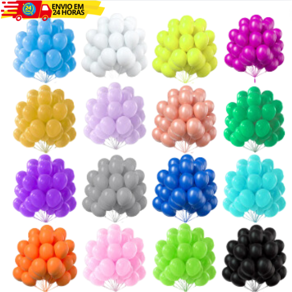 10 Unidades Balão Bexiga Latex 7 Polegadas Para F