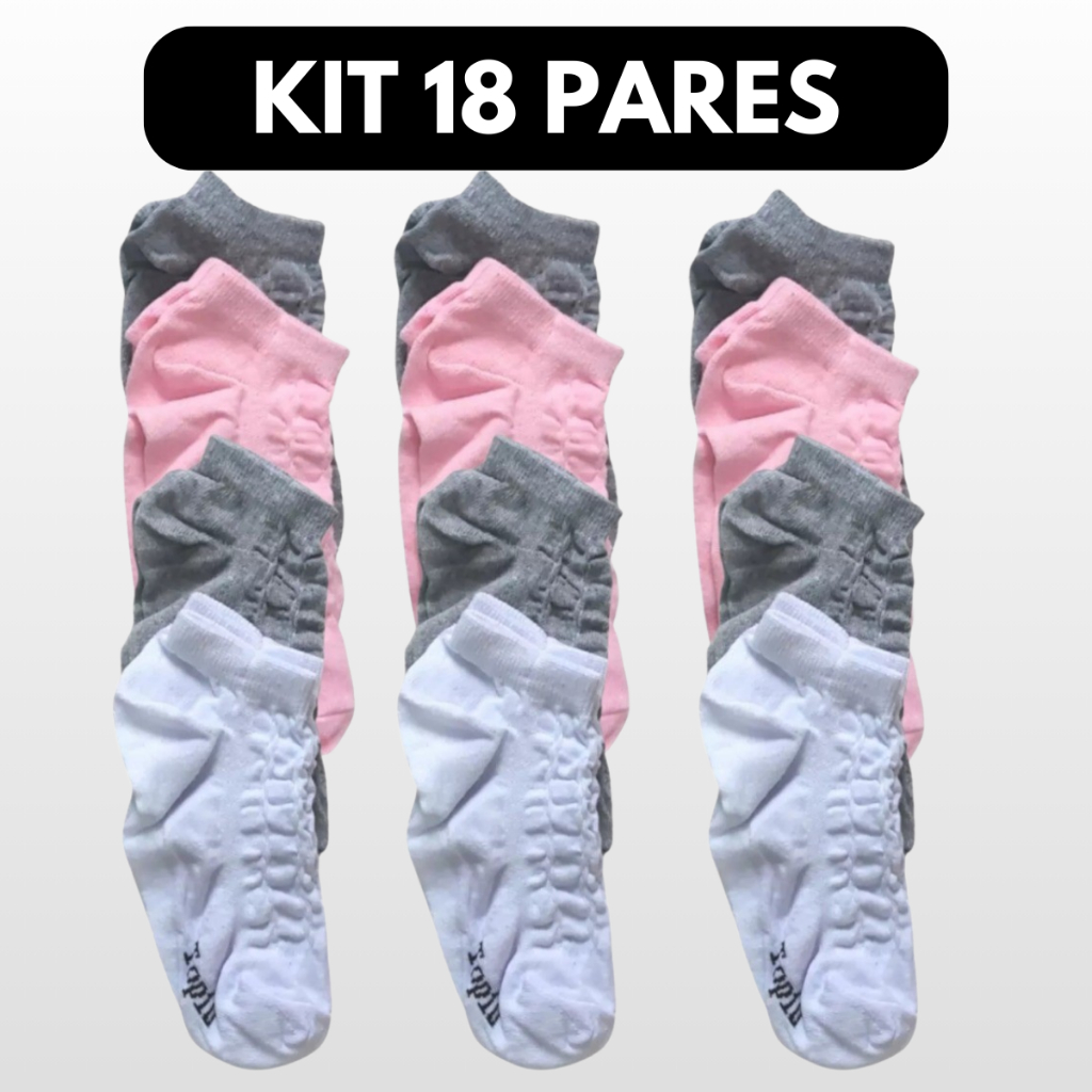 Meia Feminina Soquete Sortida Confortável Não Tr