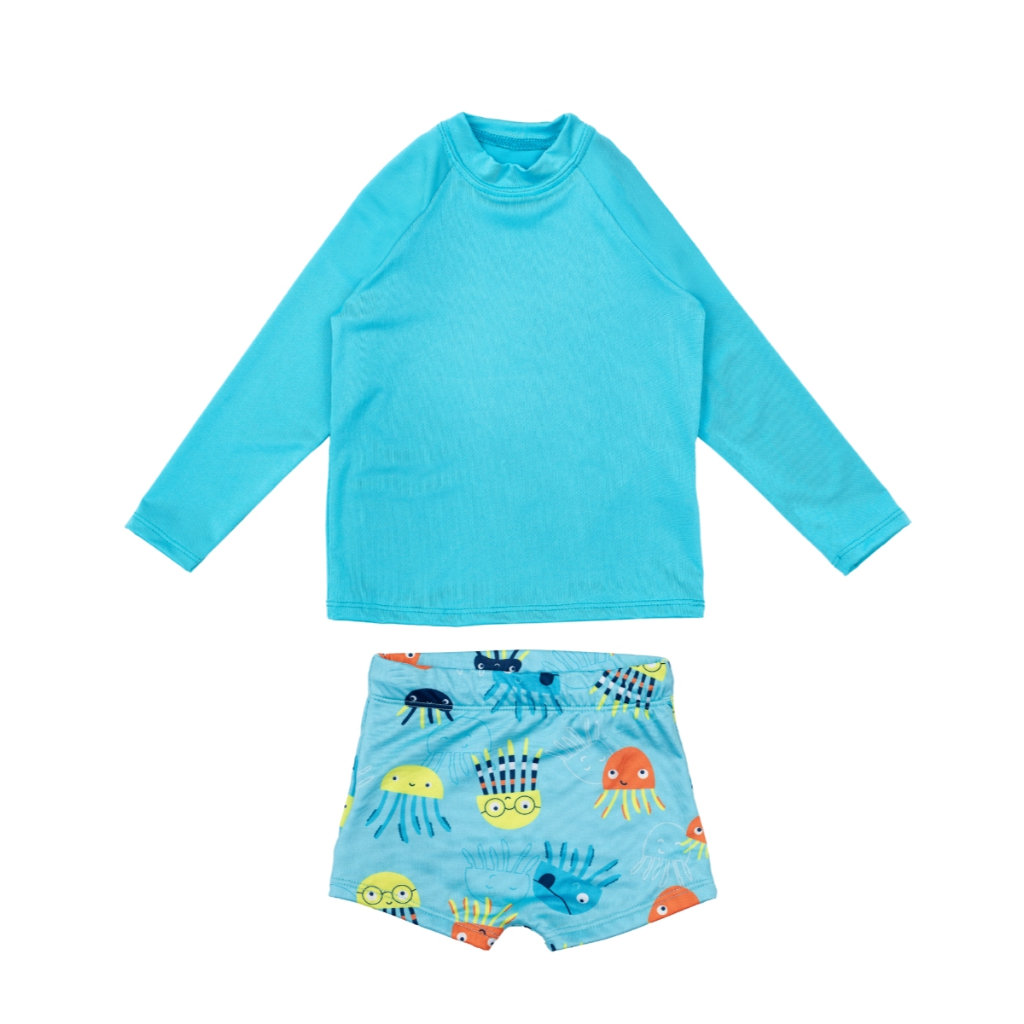 Conjunto Infantil Menino Blusa + Sunga Praia Prote