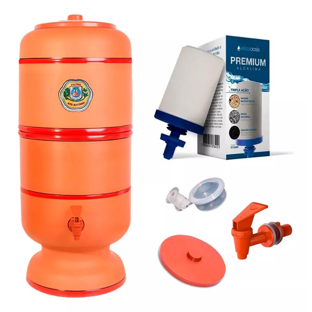 Filtro de Barro 6 litros C/ Boia Vela Tradicional 