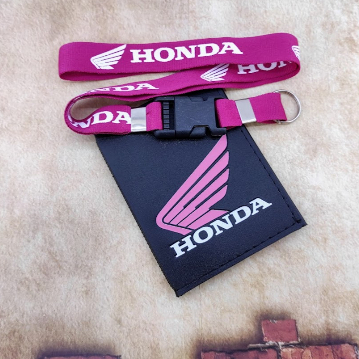 Honda Rosa de Menina Kit Porta Documentos + Cordã