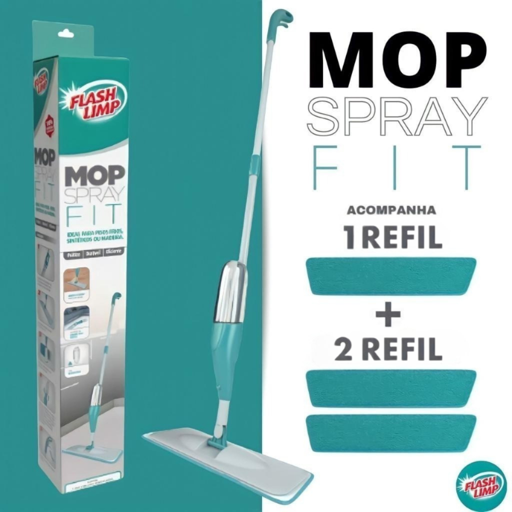 Vassoura Rodo Magico Mop Spray De Limpeza Esfregã
