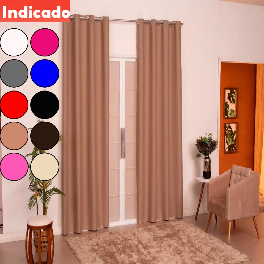 Cortina Quarto Sala Antonella 2,00 x 1,80 com ilh