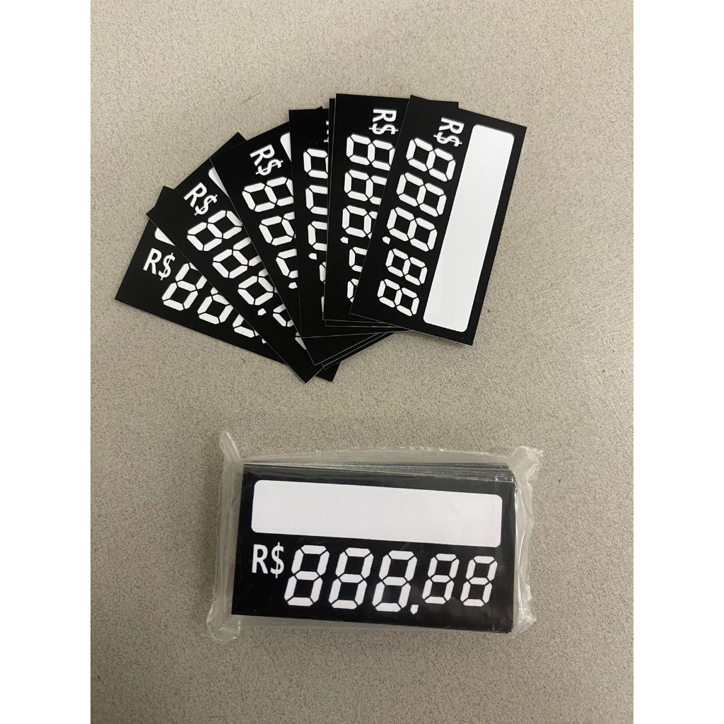 50 Etiquetas De Preço Pvc Reutilizável Precifica