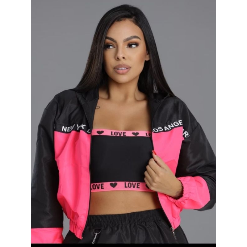 JAQUETA CORTA VENTO TENDECIA FEMENINA PROMOCAO IMP