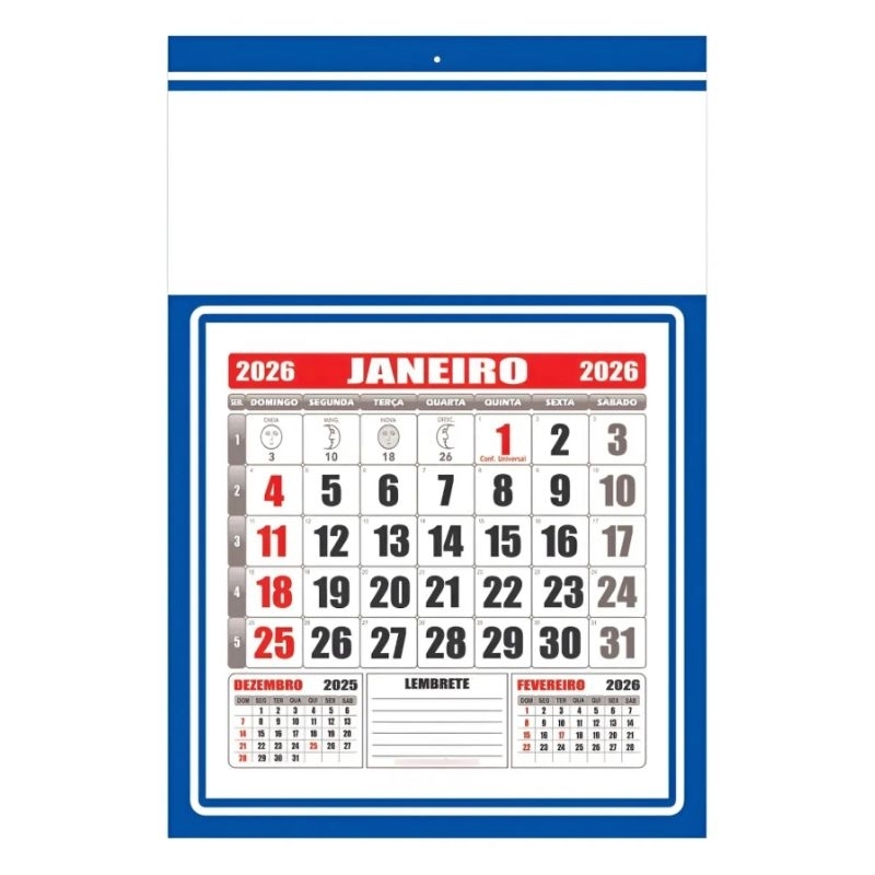 2 Calendários G de parede – folhinha 22x21c