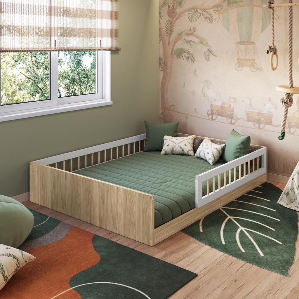 Cama Infantil Casal Montessoriana Completa Móveis