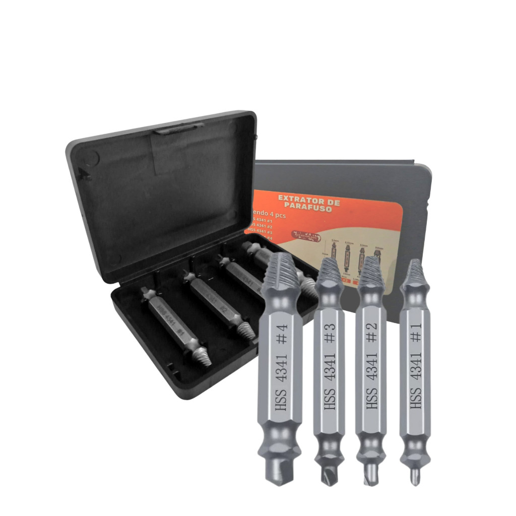 Kit 4 Extrator De Parafuso Quebrado E Danificado 3