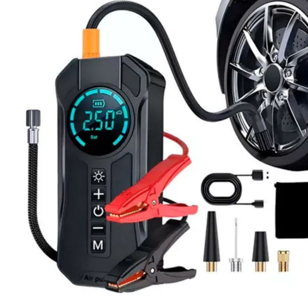 Bomba de Ar Portatil Compressor Inflator Multi-fun
