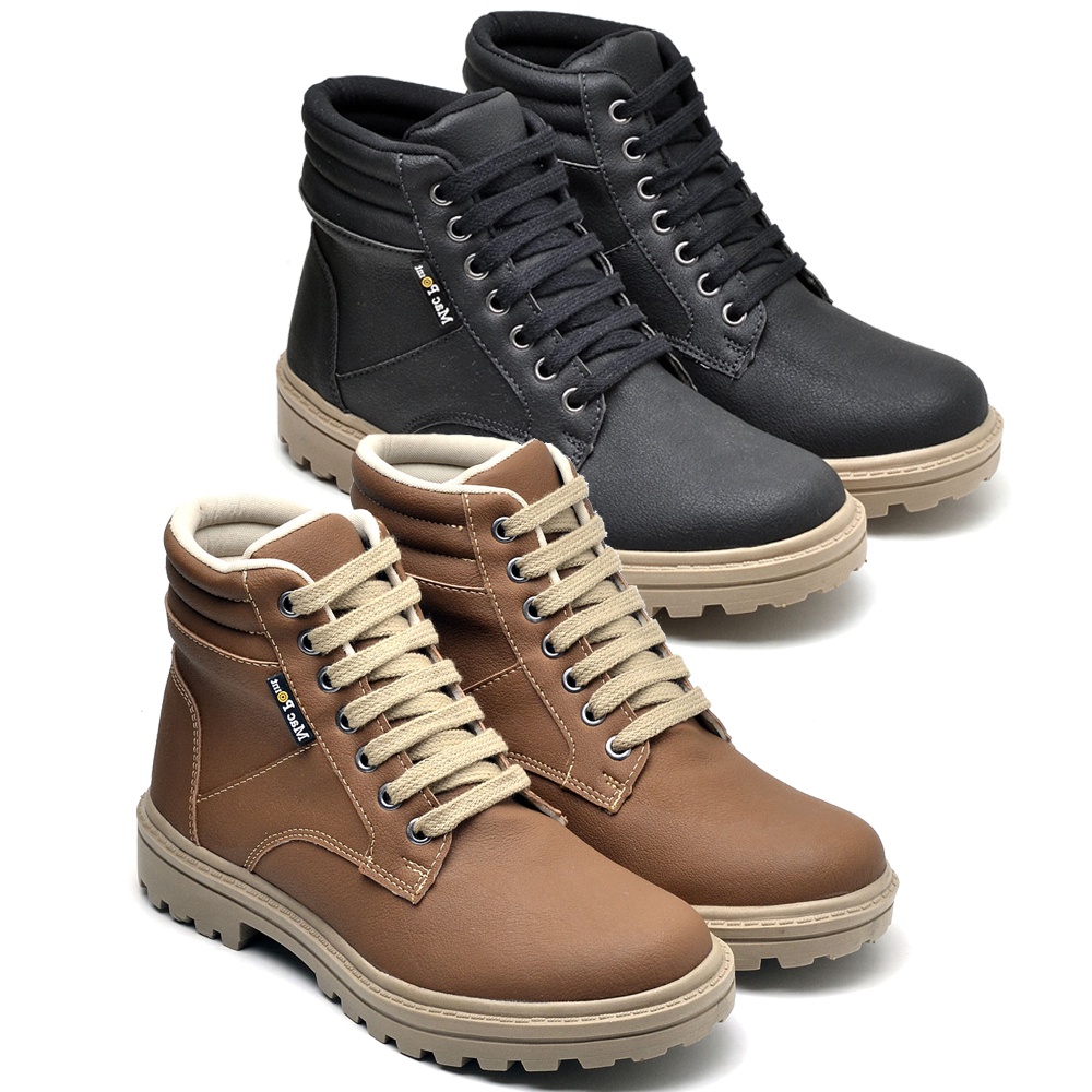Bota Coturno Masculino Kit 2 Pares 33 ao 44 Solado