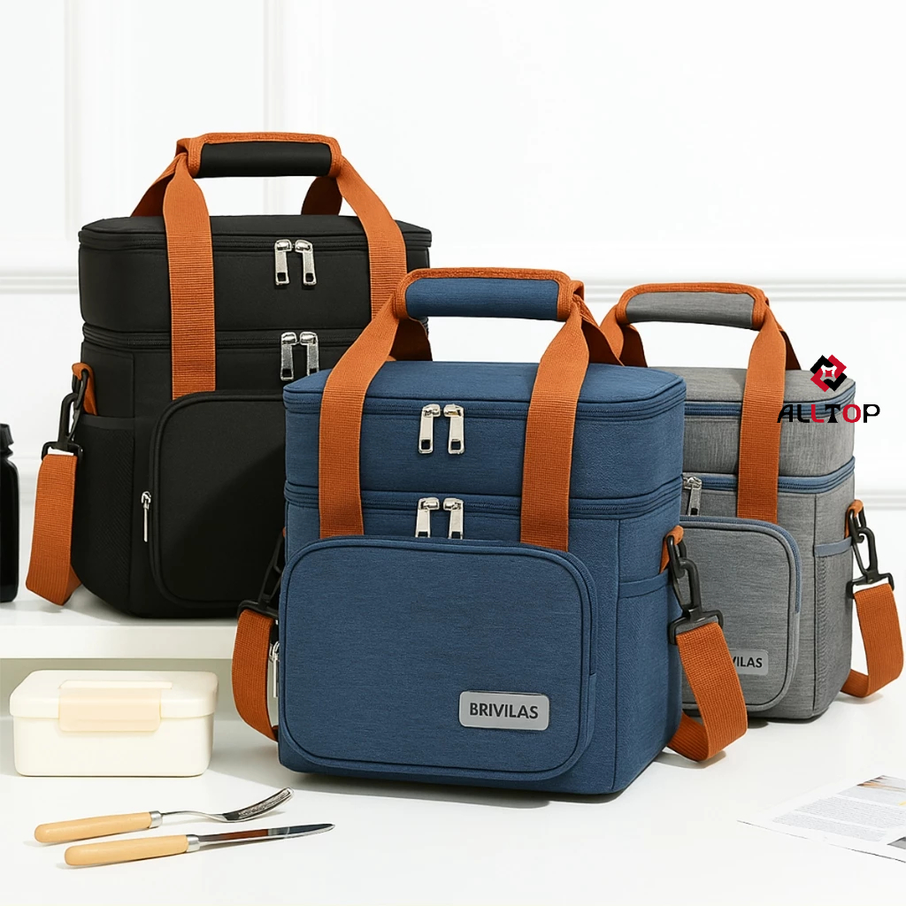 Bolsa Térmica 2 Compartimentos Com Alça De Mão 