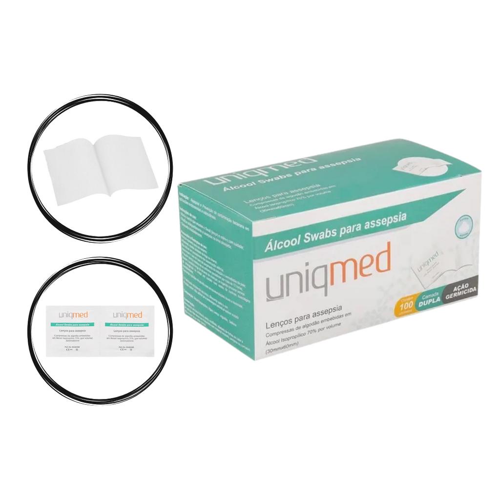 Álcool Swabs 70% Lenços P/ Assepsia Umedecidos 1