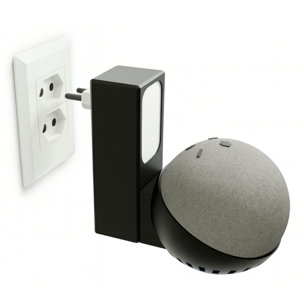Suporte para Alexa Echo Dot 4 / 5 – Tomada C