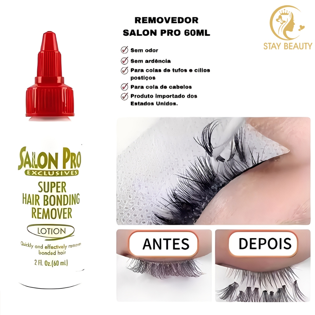 Removedor Salon Pro 60ml Profissional Para Cílios