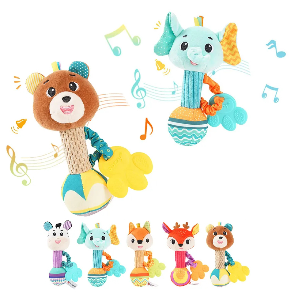 Sozzy-baby Plush Rattle 0-1 anos de idade Montesso