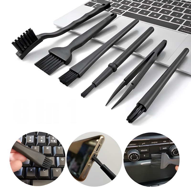 kit 6 pincéis e escovas antiestáticos ESD para L