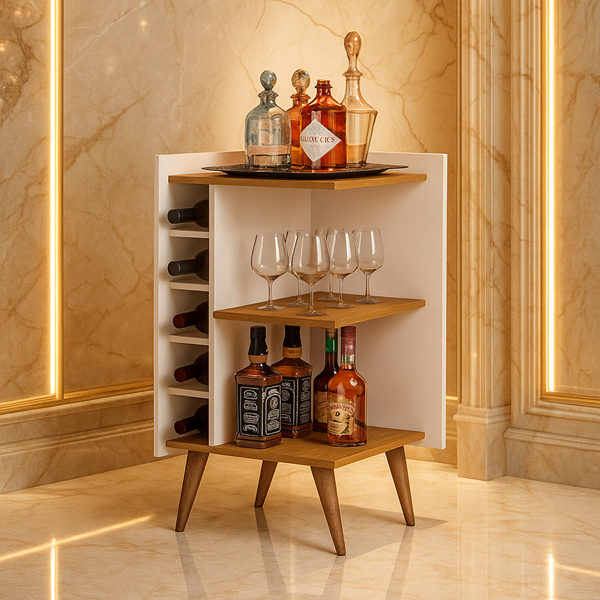 Aparador De Canto Sala De Estar Com Adega Bar Retr